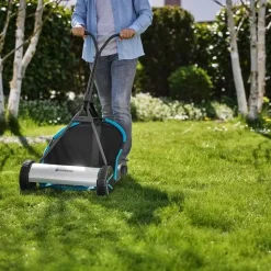 Kelaleikkuri Gardena Plus 400 ja ruohonkerääjä