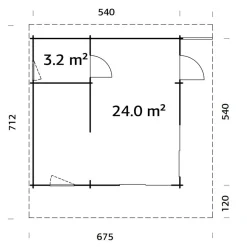 Kesämökki Palmako Cecilia 27,7 m2