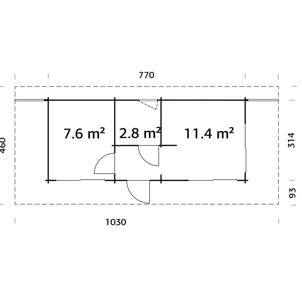 Kesämökki Palmako Cecilia 22,3 m2