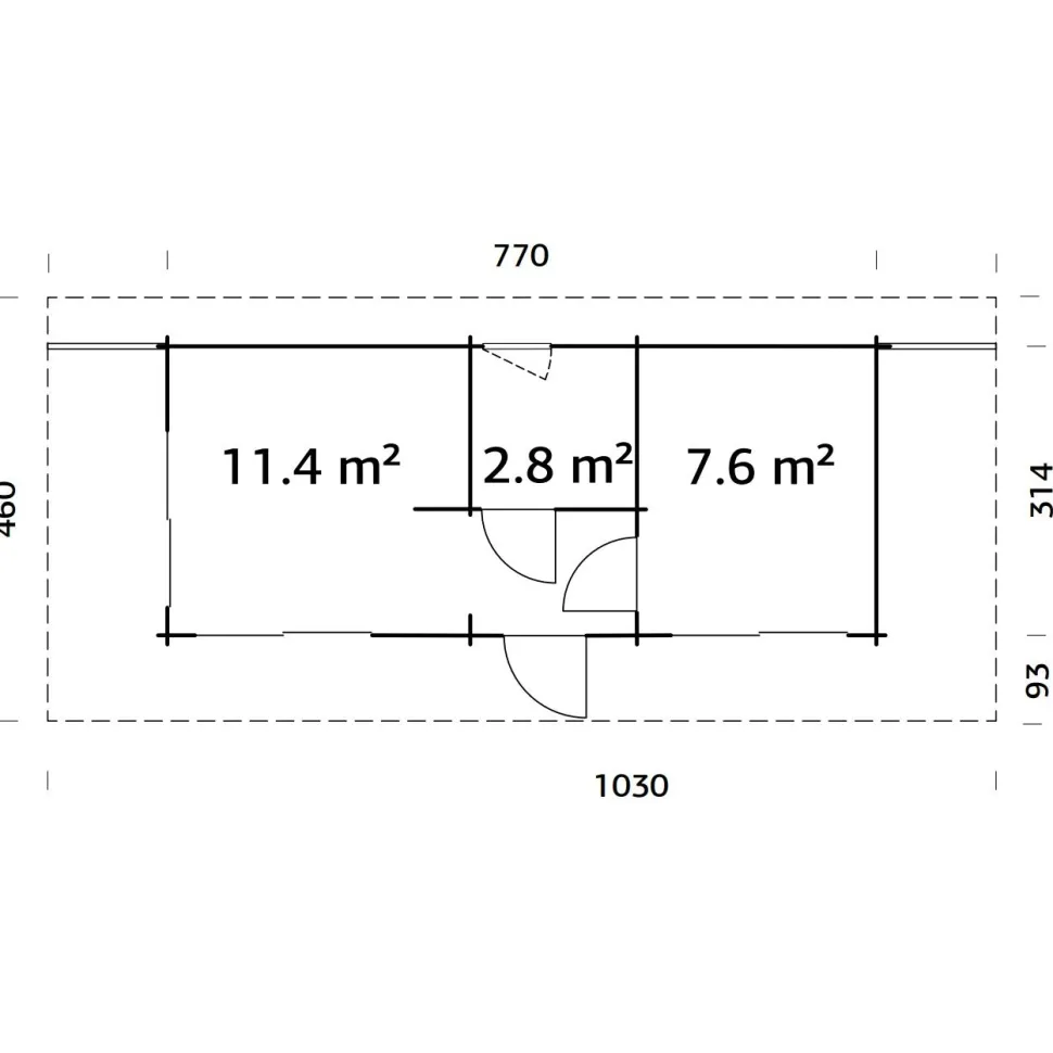 Kesämökki Palmako Cecilia 22,3 m2