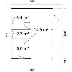 Kesämökki Palmako Cecilia 30,7 m2
