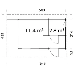 Kesämökki Palmako Cecilia 14,6 m2
