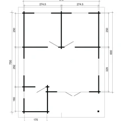 Kesämökki Skan Holz Alberta 2, 40m²