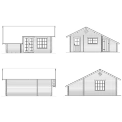 Kesämökki Skan Holz Esbjerg 3 23,5 + 3,4 m² sis.parven