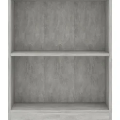 Kirjahylly betoninharmaa 60x24x74,5 cm lastulevy
