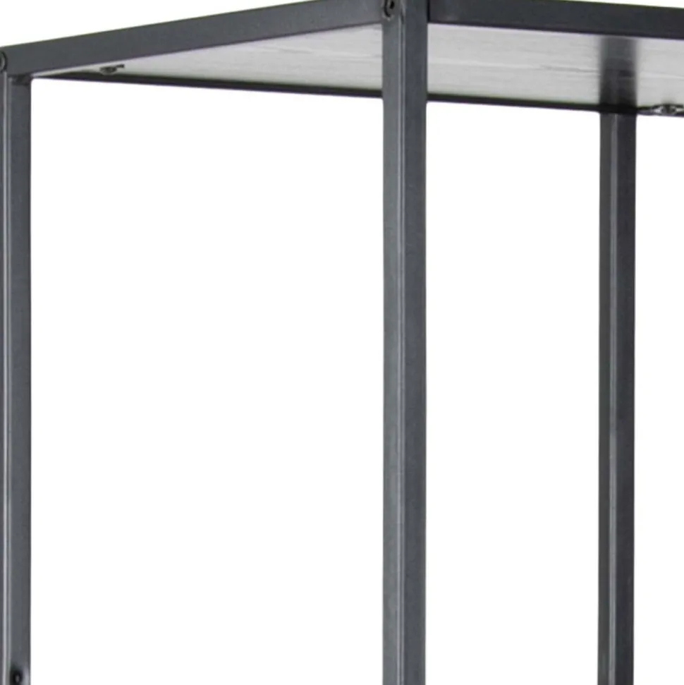 Kirjahylly Home4You SEAFORD 77x35xK185 cm, musta