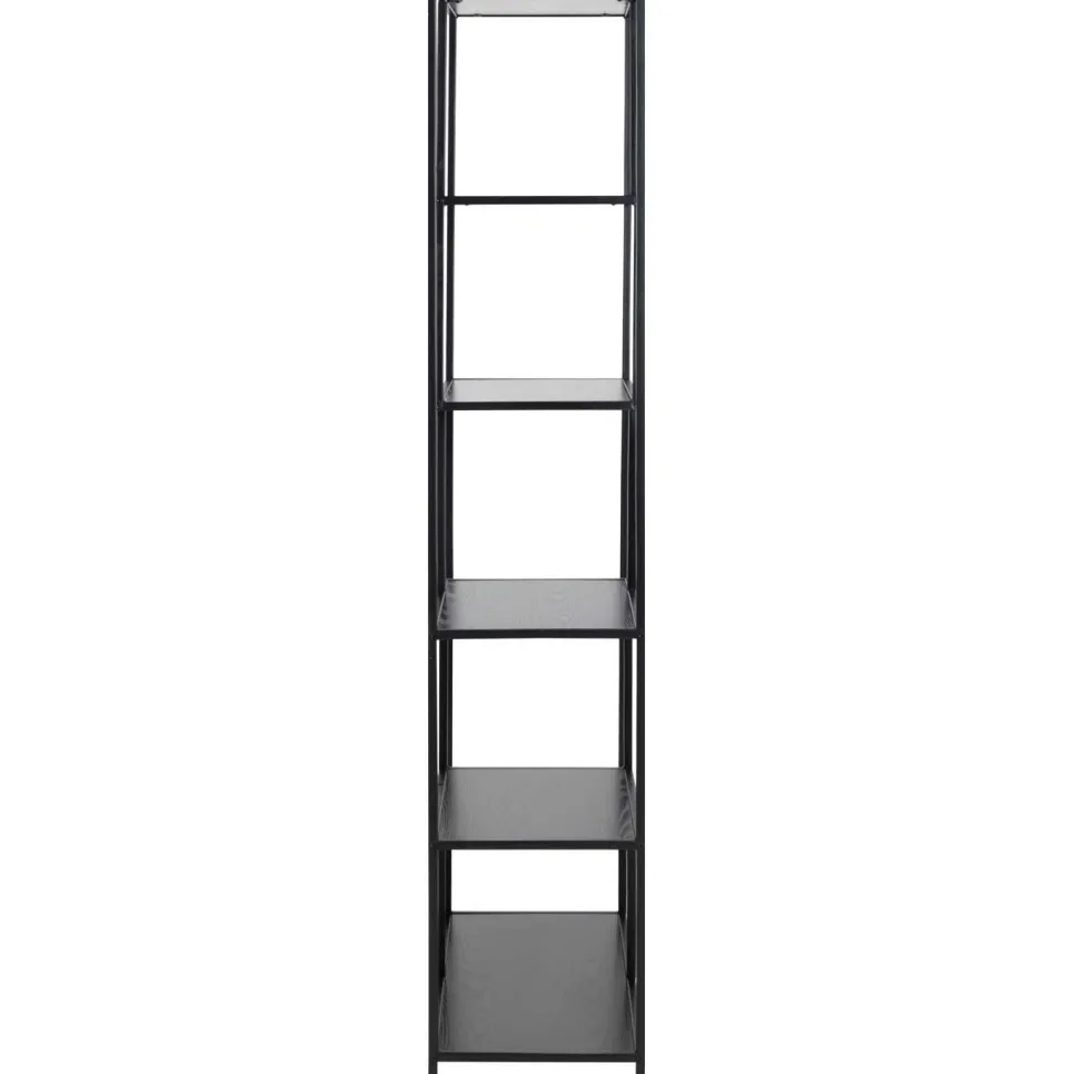 Kirjahylly Home4You SEAFORD 77x35xK185 cm, musta