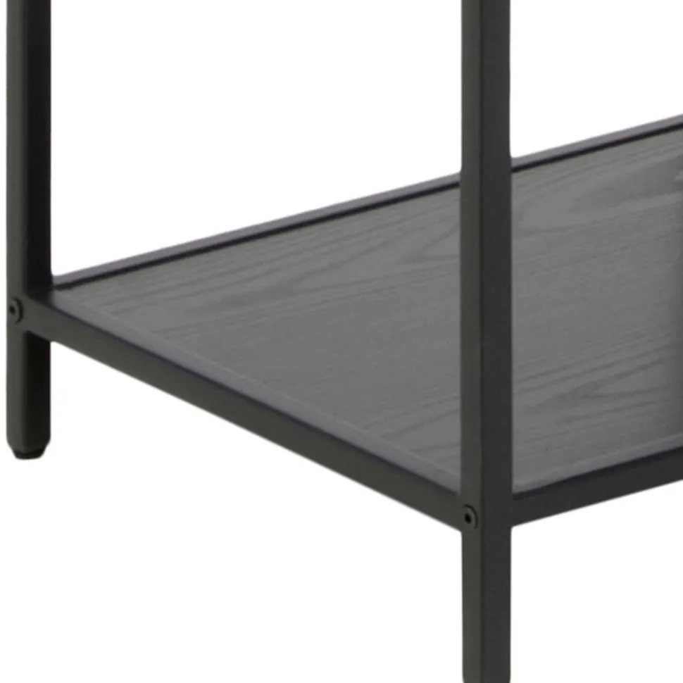 Kirjahylly Home4You SEAFORD 77x35xK185 cm, musta