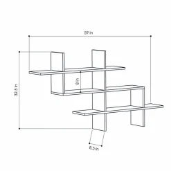 Kirjahylly Linento Furniture Halic, tammipuu