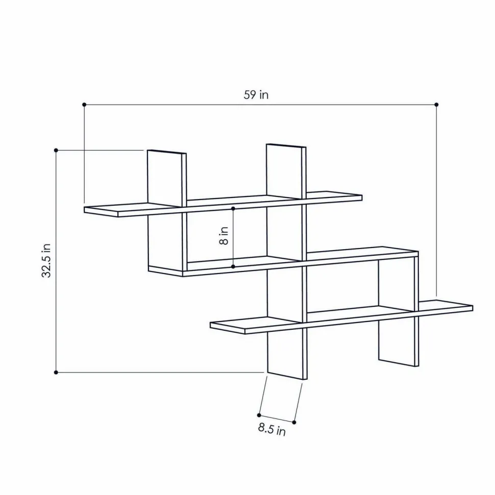 Kirjahylly Linento Furniture Halic, tammipuu