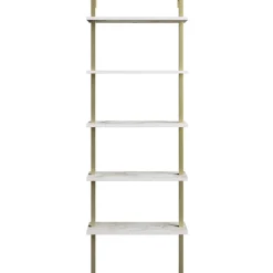 Kirjahylly Linento Furniture Piante valkoinen/kulta