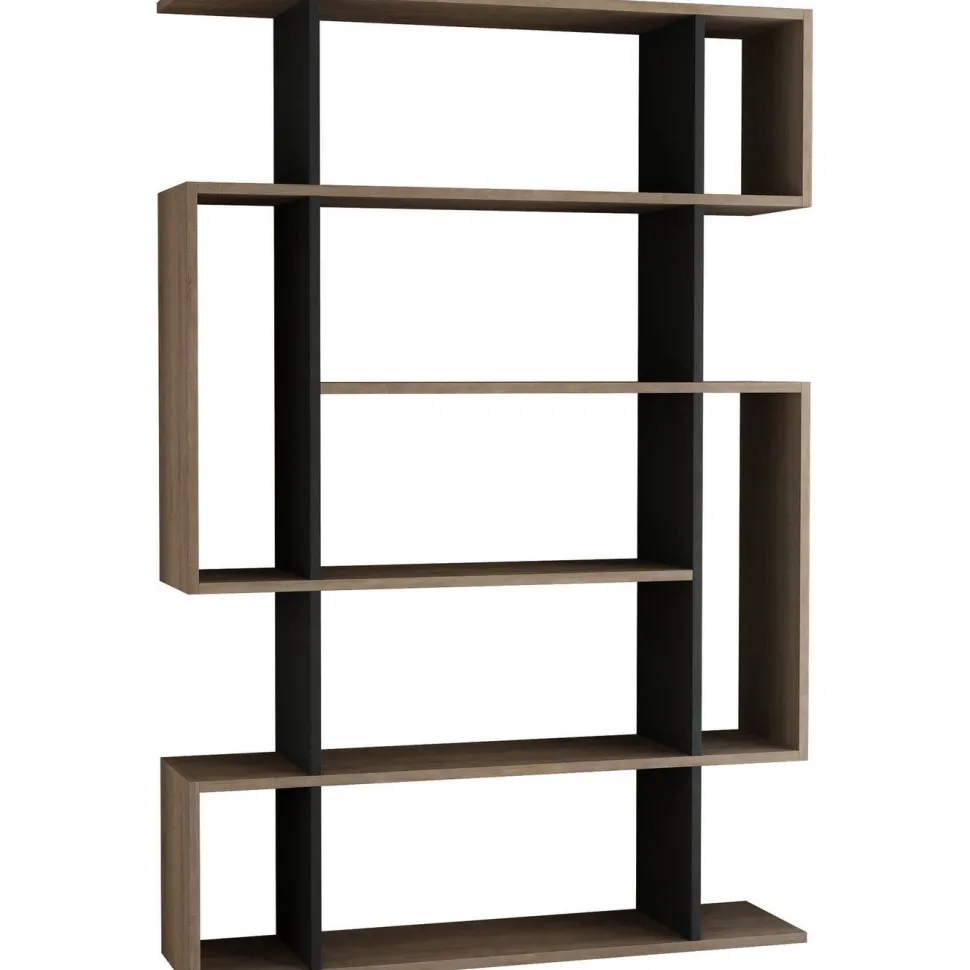 Kirjahylly Linento Furniture Mito antrasiitti/ruskea