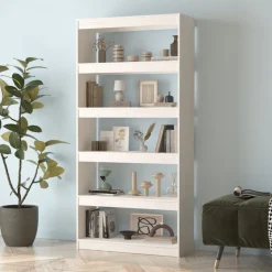 Kirjahylly/tilanjakaja 80x30x71,5-199,5cm, mänty, erikokoja ja värejä