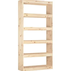 Kirjahylly/tilanjakaja 80x30x71,5-199,5cm, mänty, erikokoja ja värejä