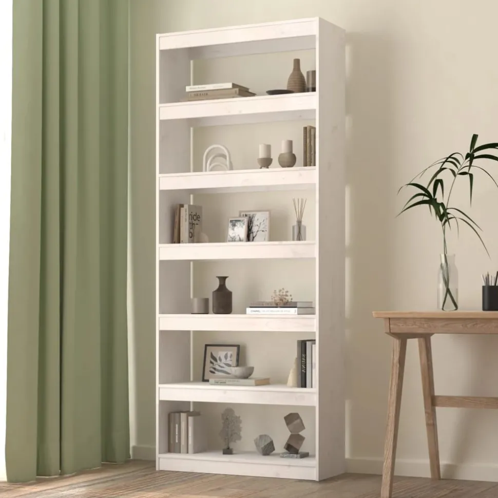 Kirjahylly/tilanjakaja 80x30x71,5-199,5cm, mänty, erikokoja ja värejä