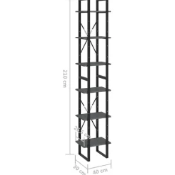 Kirjahylly 40x30x105-210cm, eri materiaaleja/kokoja ja värejä