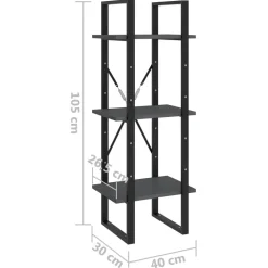 Kirjahylly 40x30x105-210cm, eri materiaaleja/kokoja ja värejä