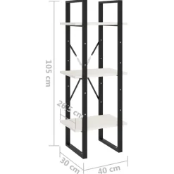 Kirjahylly 40x30x105-210cm, eri materiaaleja/kokoja ja värejä