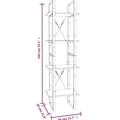 Kirjahylly 40x30x70-140cm, eri materiaaleja/kokoja ja värejä