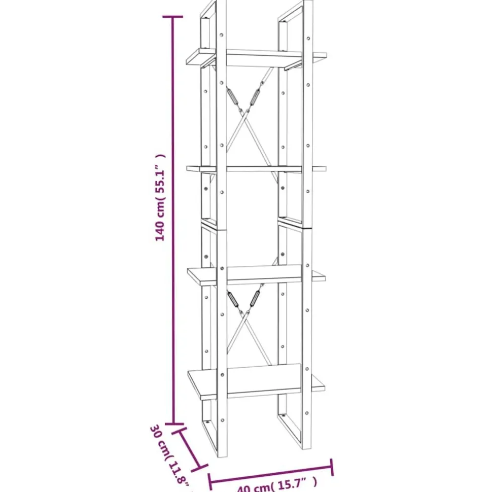 Kirjahylly 40x30x70-140cm, eri materiaaleja/kokoja ja värejä