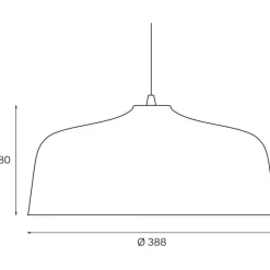 Kirkasvalolamppu/riippuvalaisin Innolux Candeo Ø 388x180 mm musta