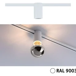 Kiskovalaisimen sovitin Paulmann URail E27 max 20W himmennettävä signaalivalkoinen