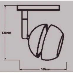 Kiskovalaisin FocusLight Comet GB66-adapterilla Ø12cm 50W valkoinen