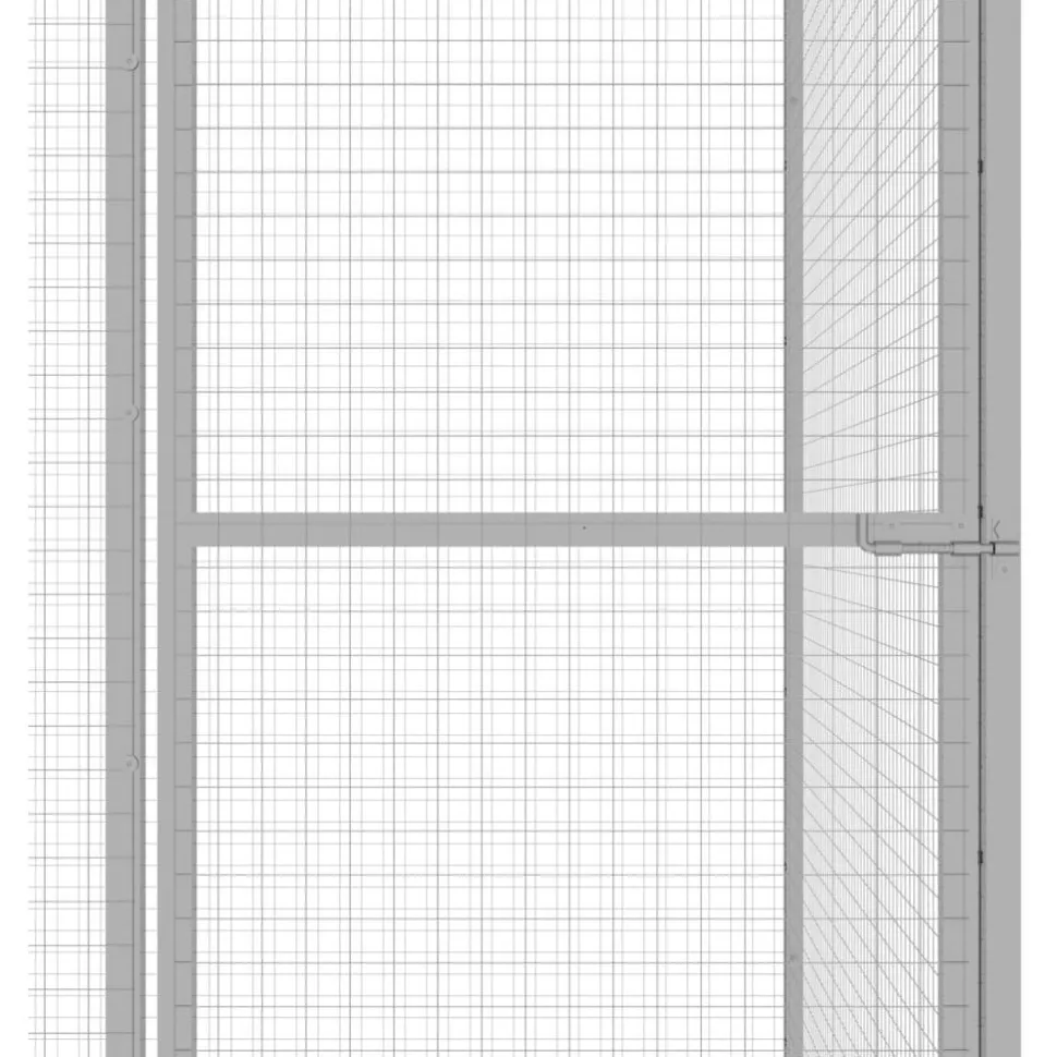 Kissahäkki 1,5x1,5x1,5 m galvanoitu teräs