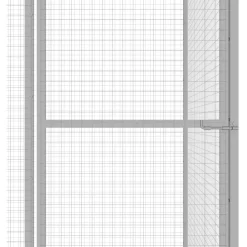 Kissahäkki 6x1,5x1,5 m galvanoitu teräs