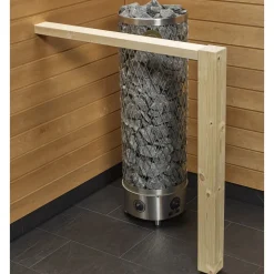 Kiukaan suojakaide/jalkatuki Sun Sauna Log I-malli kuusi