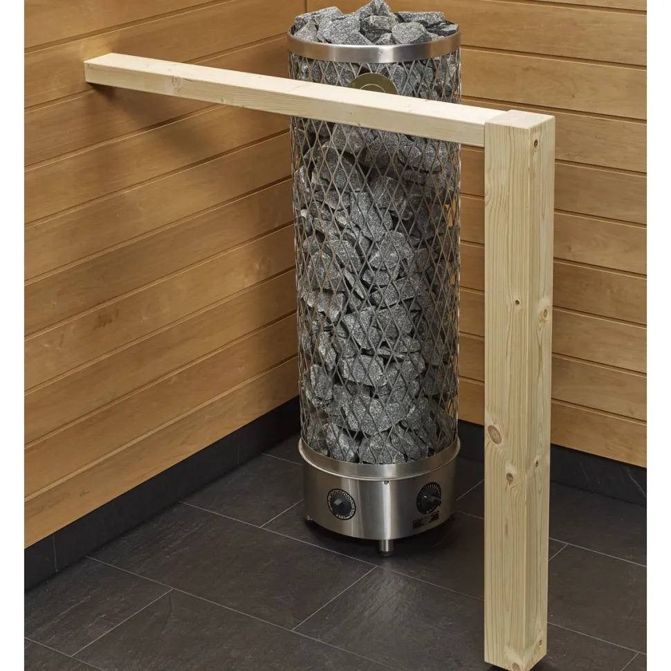 Kiukaan suojakaide/jalkatuki Sun Sauna Log I-malli kuusi