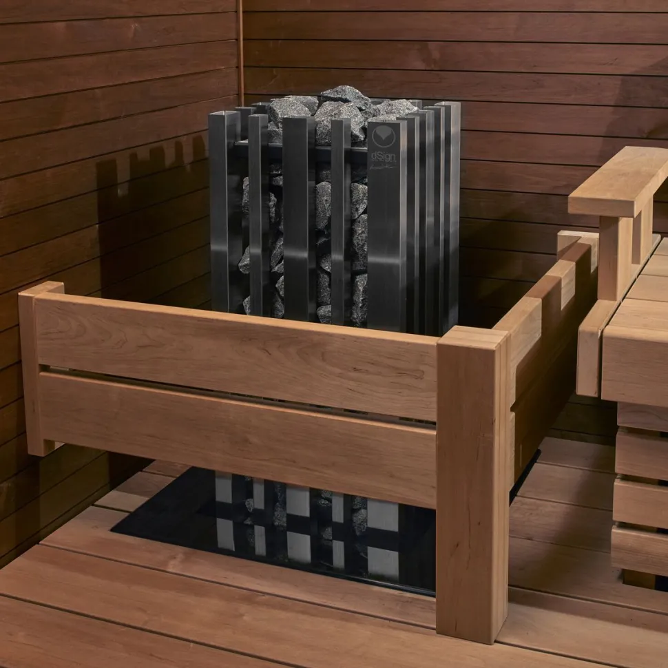 Kiukaan suojakaide/jalkatuki Sun Sauna Relax L-malli