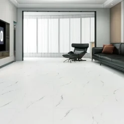 Kivikomposiittivinyylilaatta DomusFlooring Pohjanneidon marmorikivi, integroitu askeläänieriste