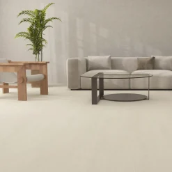 Kivikomposiittivinyylilankku DomusFlooring Kokkolinnun kalkkitammi, integroitu askeläänieriste