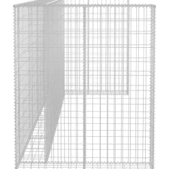 Kivikoriseinä roska-astioille galvanoitu teräs 320x100x120cm