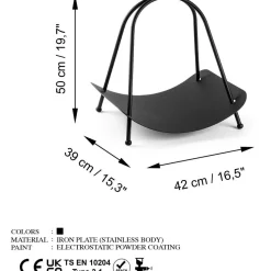Klapiteline Linento Furniture GED-017, musta