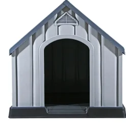 Koirankoppi 92x87x91 cm muovi harmaa