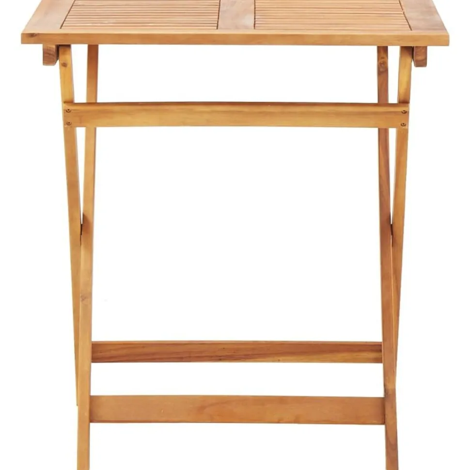 Kokoontaitettava puutarhapöytä 70x70x75 cm akaasiapuu