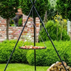 Kolmijalkagrilli Gop CookKing, Ø60cm, korkeus 210 cm, raakateräs