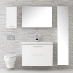Korkea kaappi Ido Glow 330x1750x360mm vetimellä tammi