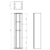 Korkea kaappi Polaria Combi 400 400x1700 mm 2 koria oikeakätinen