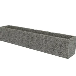 Korotettu kivikori/kukkalaatikko 3, galvanoitu teräs, eri kokoja