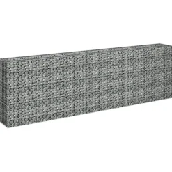 Korotettu kivikori/kukkalaatikko 4, galvanoitu teräs, eri kokoja
