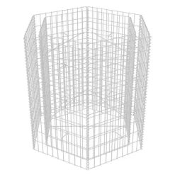 Korotettu kuusikulmainen gabion-/kivikorikehys 1, eri kokoja