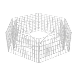 Korotettu kuusikulmainen gabion-/kivikorikehys 1, eri kokoja