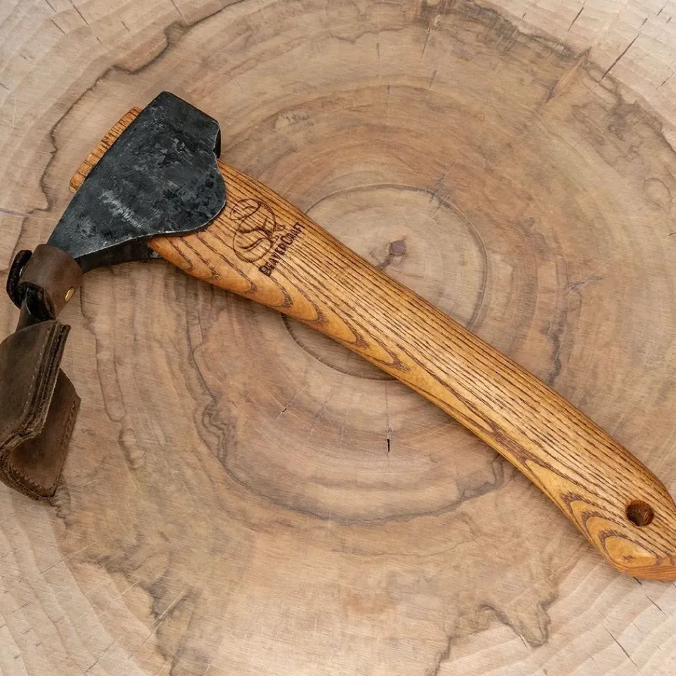 Kourukirves BeaverCraft AX2 395 mm nahkatuppi + vyökotelo