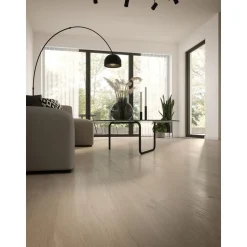 Kovetettu puulattia Bjelin Tammi Viarp 3.0 Powder White, harjattu, mattalakattu, eri kokoja