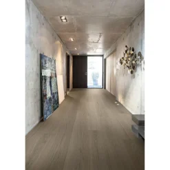 Kovetettu puulattia Bjelin Tammi Haradal 3.0 Mineral Grey, harjattu, mattalakattu, eri kokoja