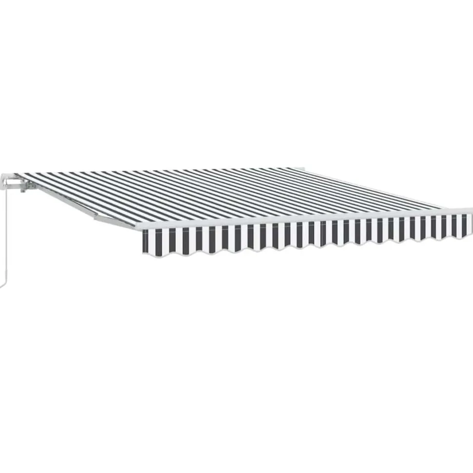 Käsin kelattava markiisi antrasiitti/valkoinen 300x250 cm (16038)