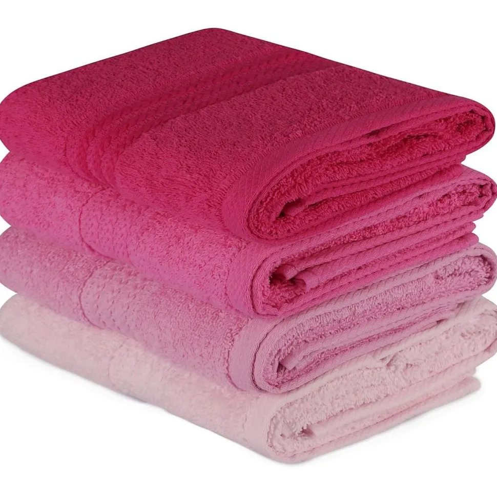 Käsipyyhe Linento 50x90 cm pinkit 4 kpl